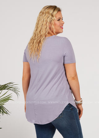 Keep It Simple Top- LAVENDER - FINAL SALE