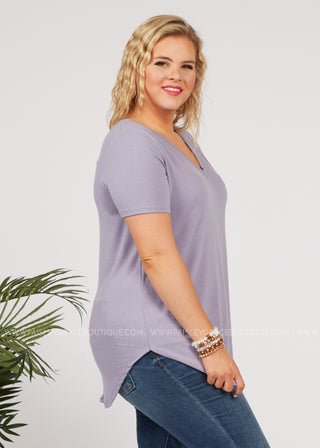 Keep It Simple Top- LAVENDER - FINAL SALE