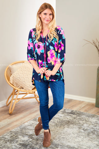 Flirting in Floral Top  - FINAL SALE