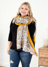 Load image into Gallery viewer, Leopard Scarf By Mud Pie - Grey - FINAL SALE
