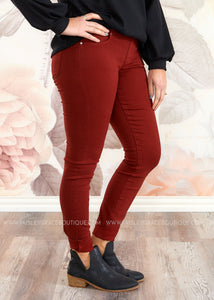 Gia Glider Skinny by Liverpool - Deep Henna - FINAL SALE CLEARANCE
