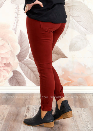 Gia Glider Skinny by Liverpool - Deep Henna - FINAL SALE