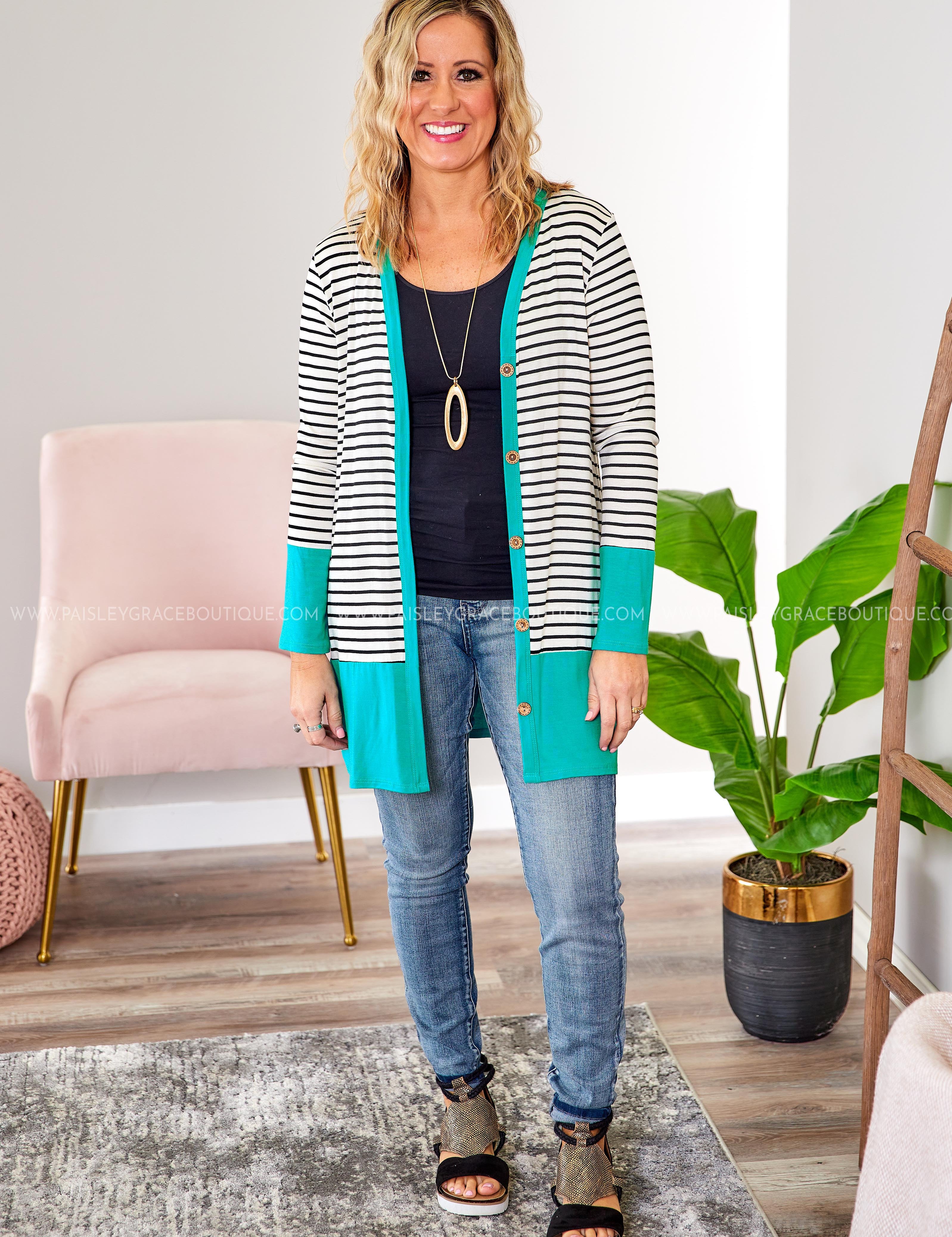 Karma Cardigan - TEAL* LAST ONES FINAL SALE *