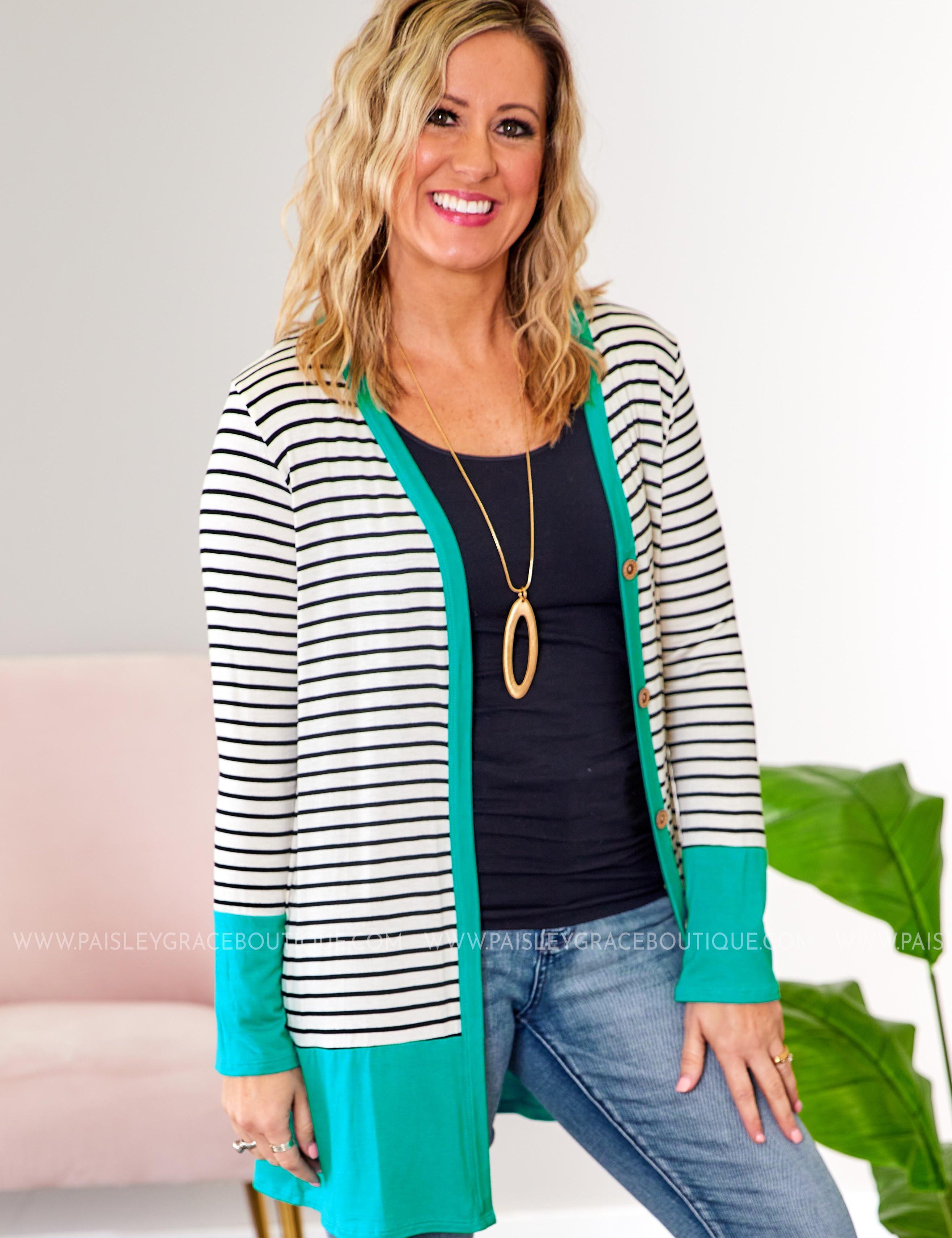 Karma Cardigan - TEAL* LAST ONES FINAL SALE *