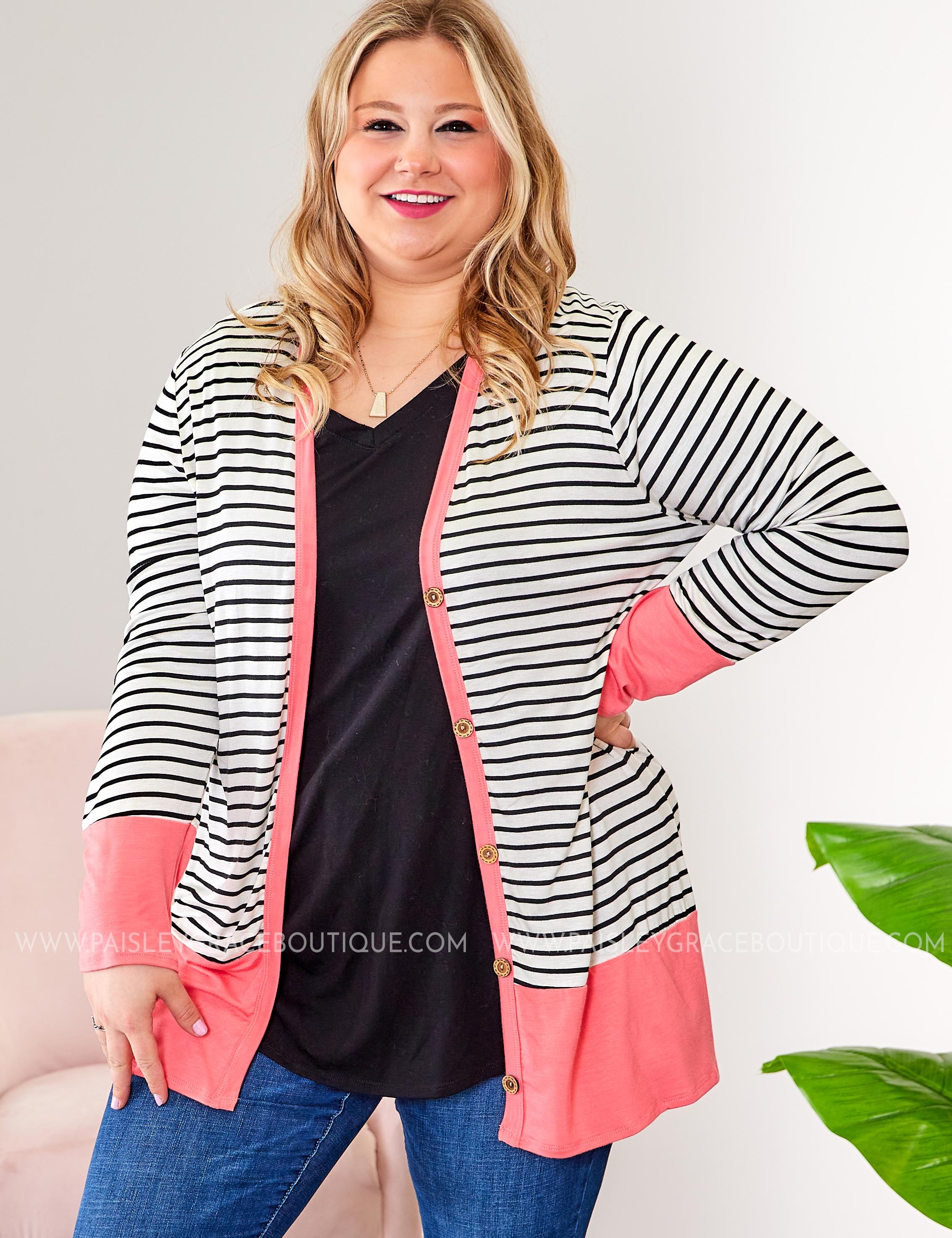 Karma Cardigan -CORAL* LAST ONES FINAL SALE *