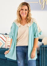 Load image into Gallery viewer, All That You Are Cardigan - Aqua  - FINAL SALE CLEARANCE
