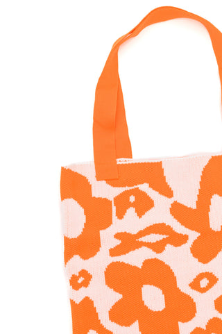 Lazy Daisy Knit Bag in Orange - MONDAY MAGIC