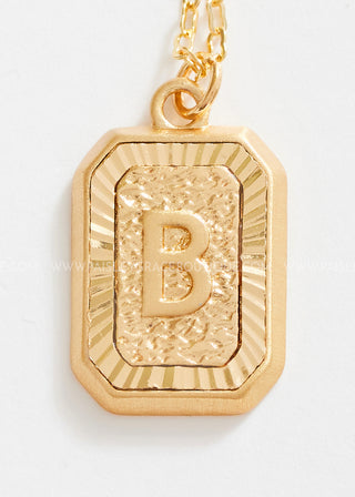 Gold Chain Initial Necklace - LAST ONE FINAL SALE