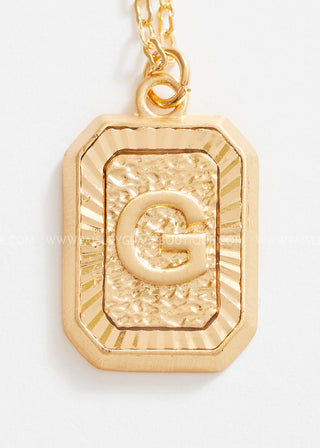 Gold Chain Initial Necklace - LAST ONE FINAL SALE