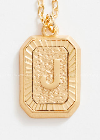 Gold Chain Initial Necklace - LAST ONE FINAL SALE