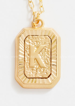 Gold Chain Initial Necklace - LAST ONE FINAL SALE