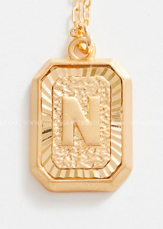 Gold Chain Initial Necklace - LAST ONE FINAL SALE