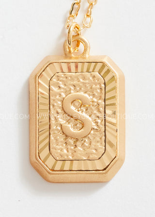 Gold Chain Initial Necklace - LAST ONE FINAL SALE