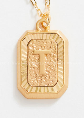 Gold Chain Initial Necklace - LAST ONE FINAL SALE