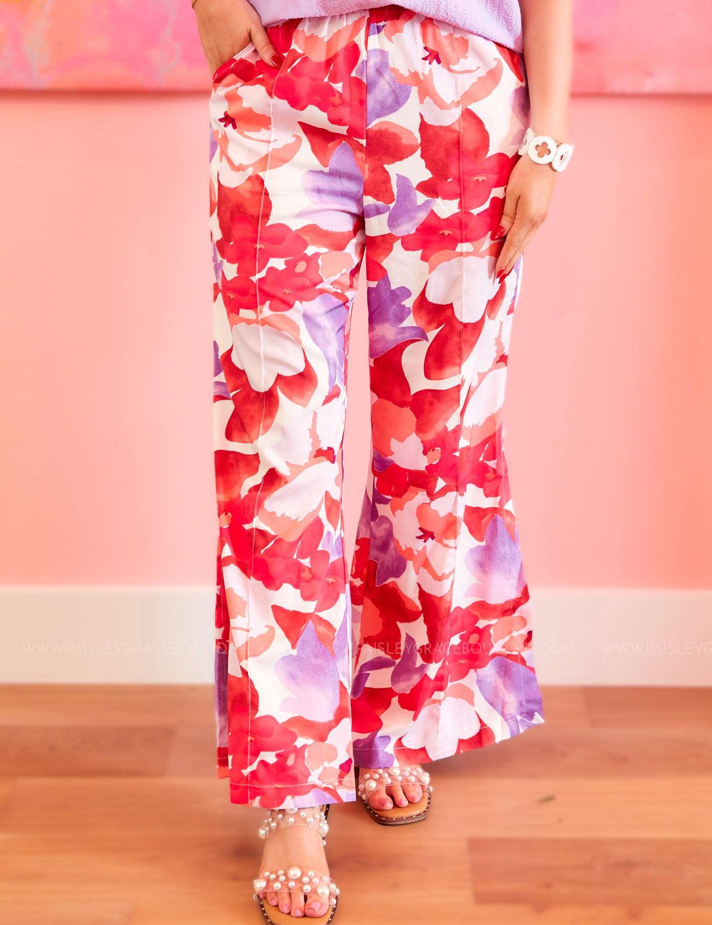 Throw A Party Pants - Red - LAST ONES FINAL SALE