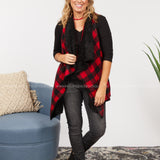 Cozy Moment Vest - Red/Black - LAST ONES FINAL SALE