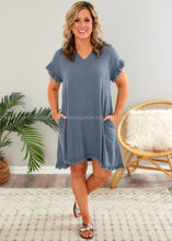 Load image into Gallery viewer, Great Life Out There Dress - Blue - FINAL SALE
