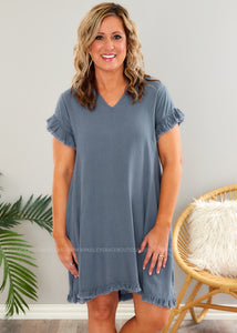 Great Life Out There Dress - Blue - FINAL SALE