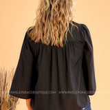 Maddox Top - Black - LAST ONES FINAL SALE