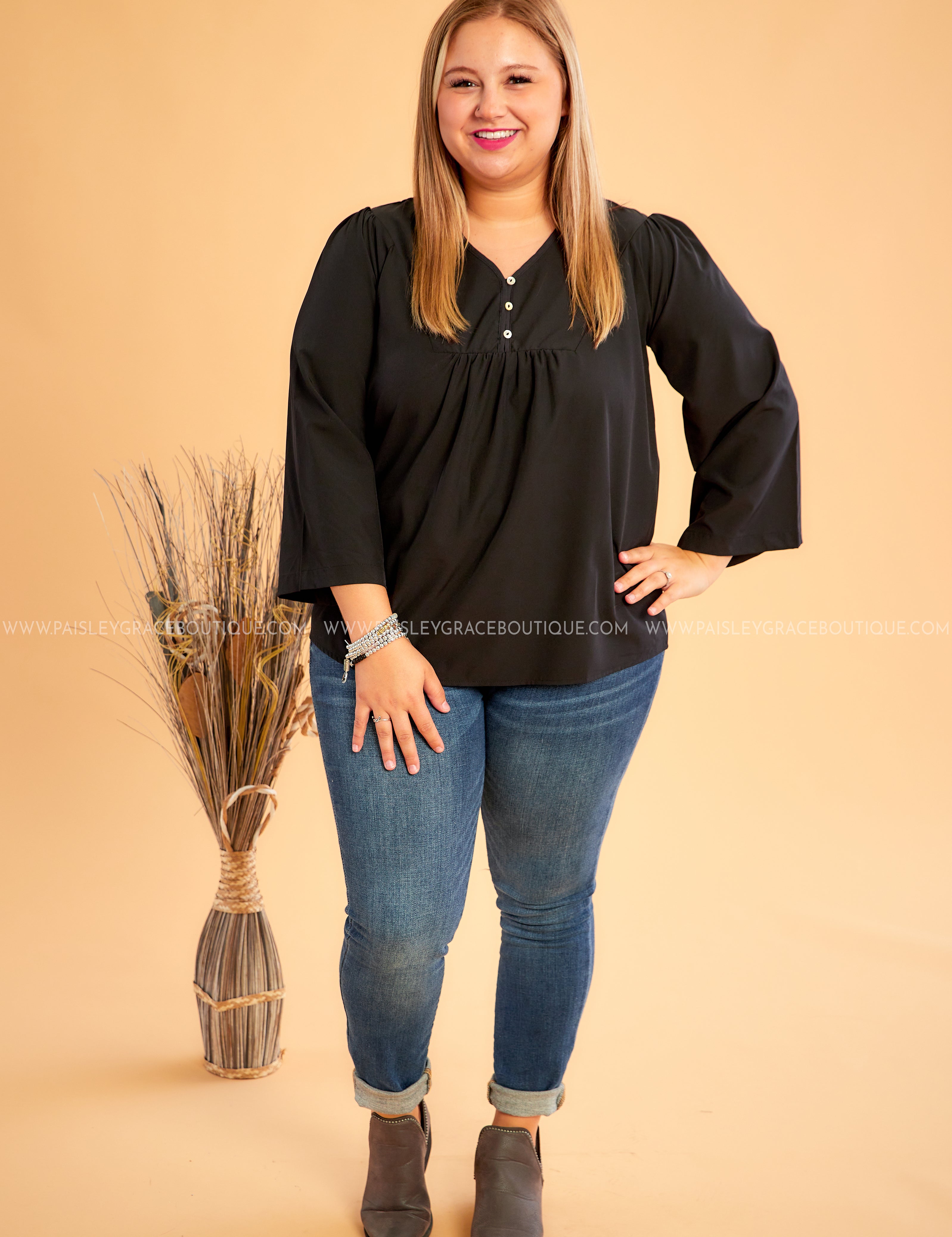 Maddox Top - Black - LAST ONES FINAL SALE