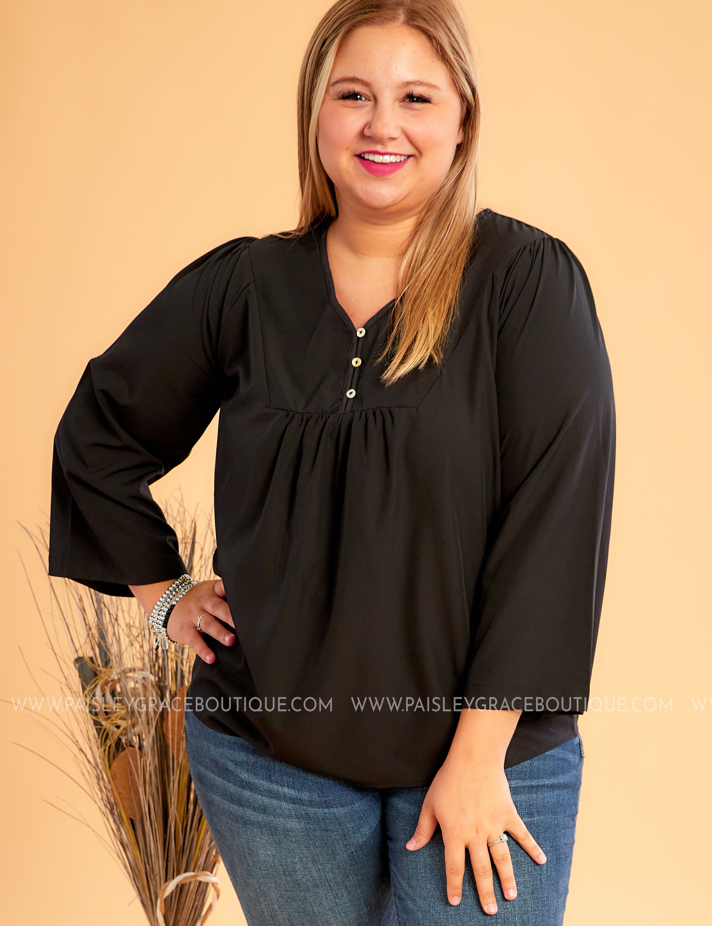 Maddox Top - Black - LAST ONES FINAL SALE