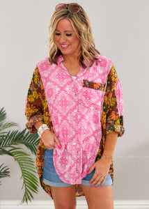 Sweet Disposition Top - PINK - FINAL SALE