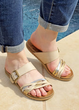 Load image into Gallery viewer, Montreal Sandals by Blowfish - WhiteSand/Gold - FINAL SALE
