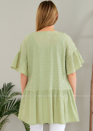 Prudence Top - Green Tea* FINAL SALE ** FINAL SALE *