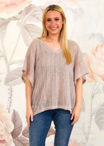 Ingrid Top - Taupe  - FINAL SALE