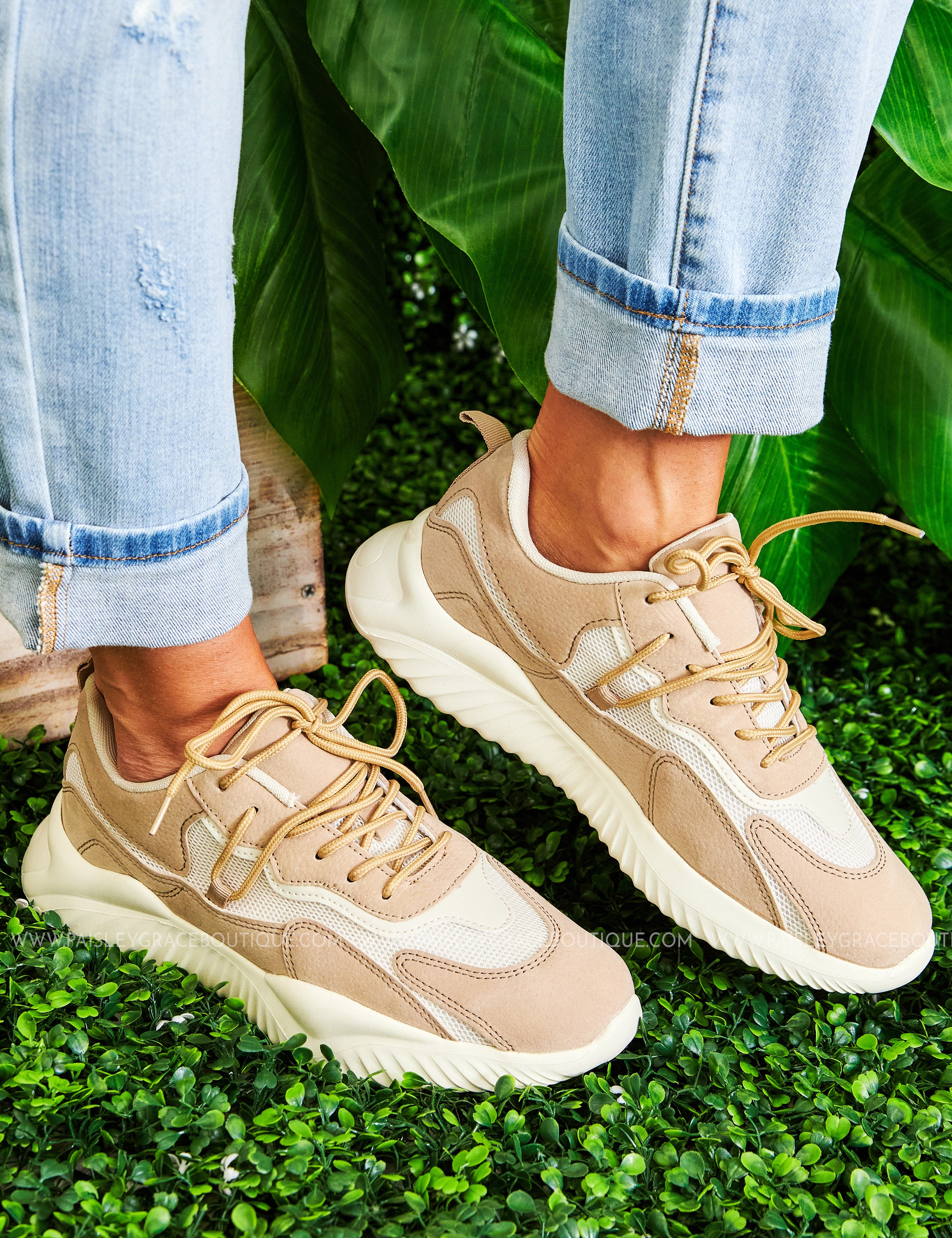 Marathon Sneakers - TAUPE* LAST ONES FINAL SALE *