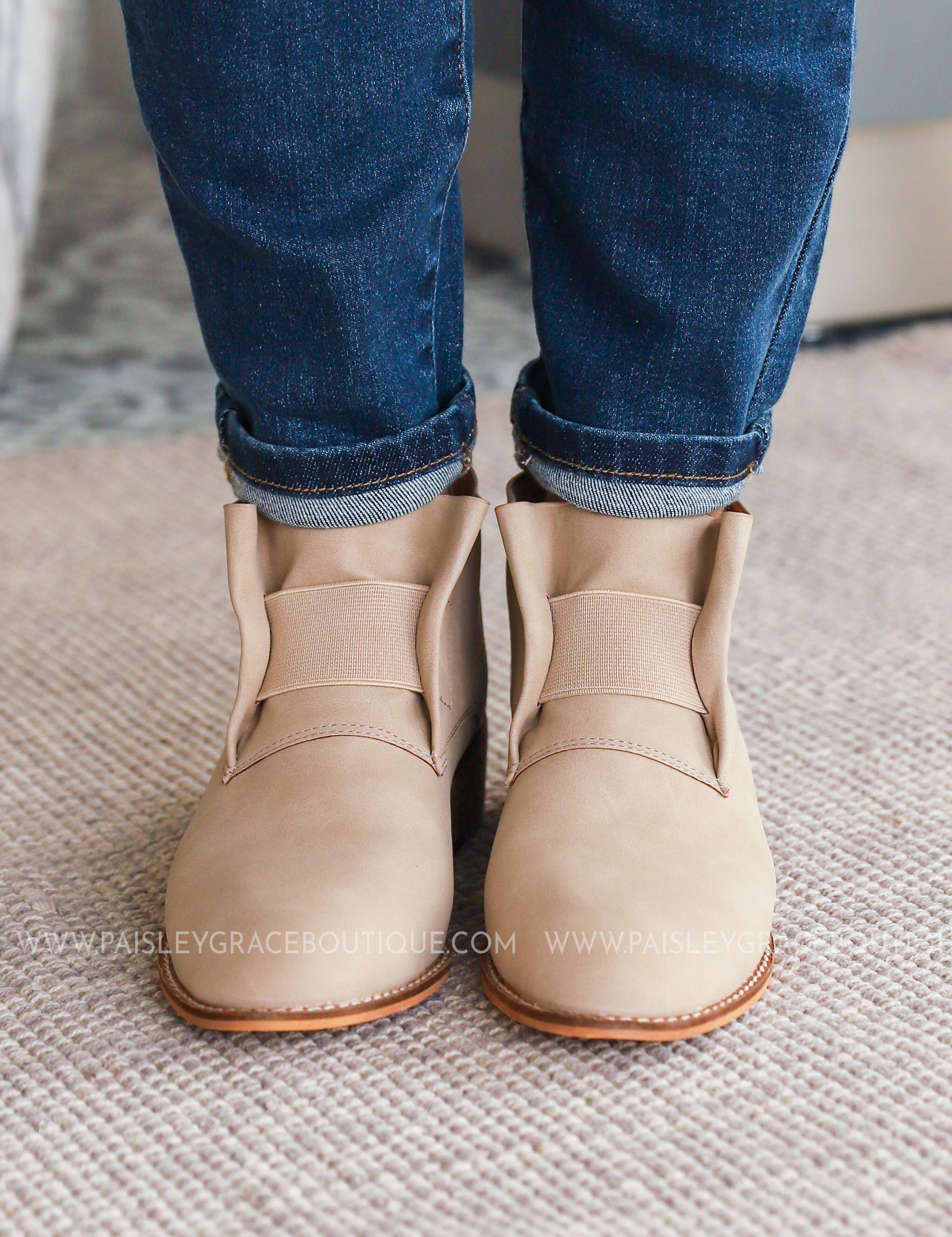 Ellison Bootie-TAUPE - LAST ONES FINAL SALE