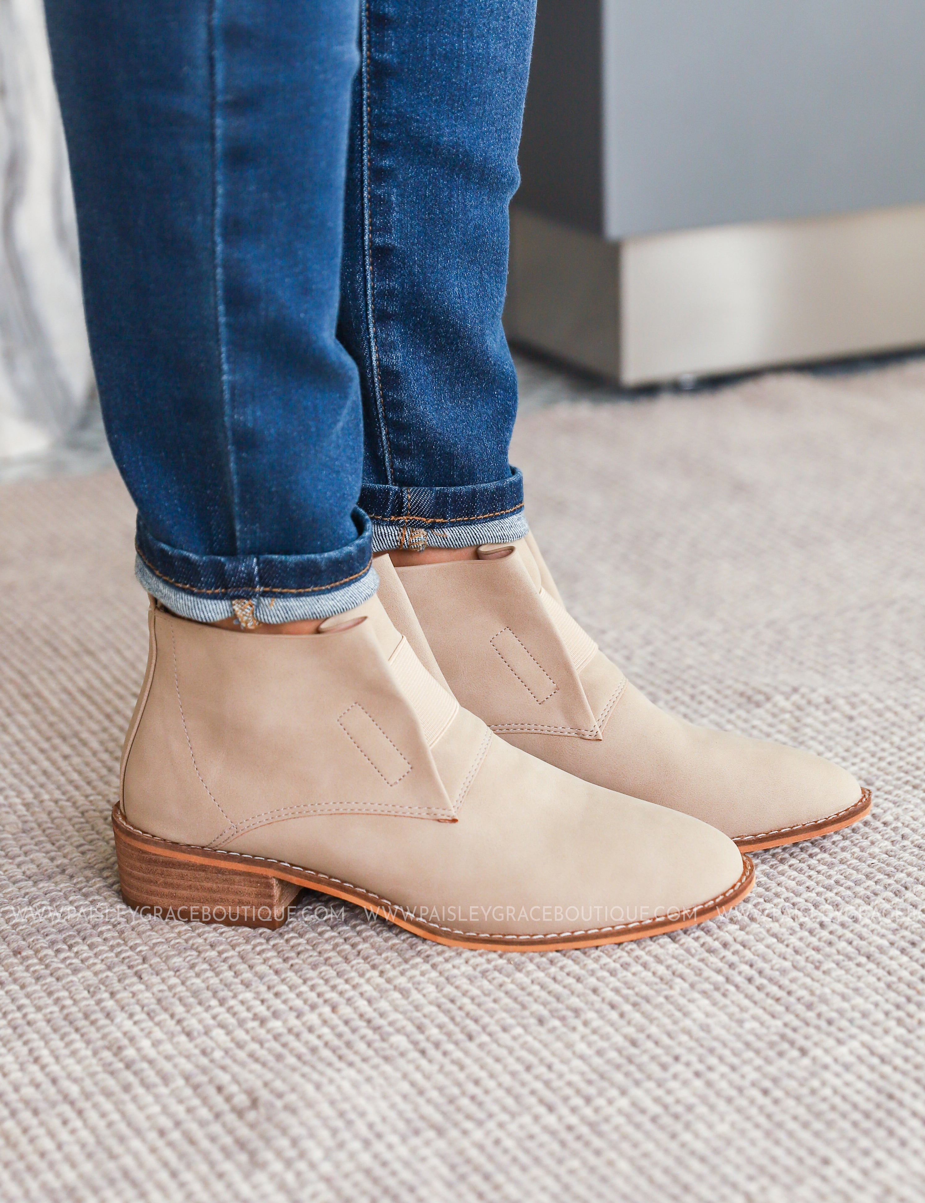 Ellison Bootie-TAUPE - LAST ONES FINAL SALE