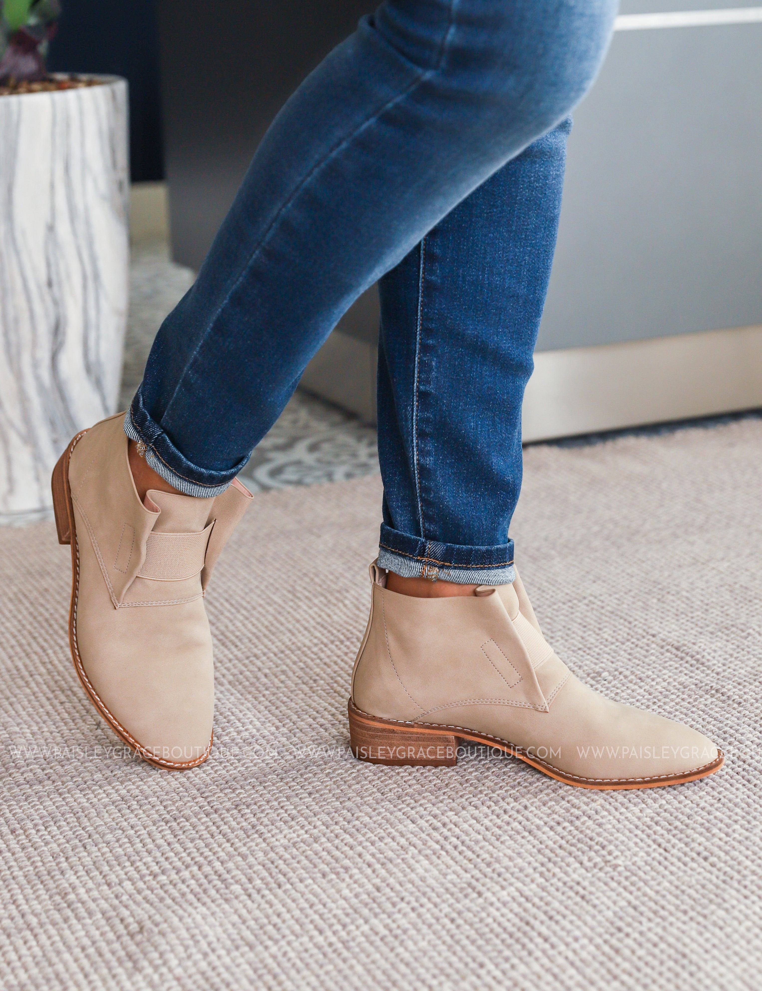Ellison Bootie-TAUPE - LAST ONES FINAL SALE