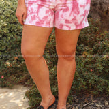 Cammy Tie Dye Shorts-Rose - LAST ONES FINAL SALE