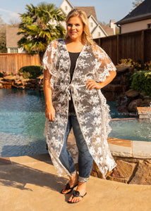 Clear Your Path Lace Duster  - FINAL SALE