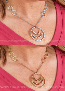 Circle Beaded Necklace - Gold - FINAL SALE