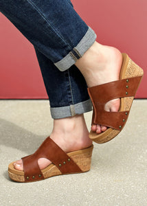 Oasis Wedges by Corkys - Cognac - FINAL SALE