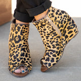 Kuda Peep Toe Leather Wedge - LAST ONES FINAL SALE - ALL STAR SALE
