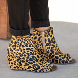 Kuda Peep Toe Leather Wedge - LAST ONES FINAL SALE - ALL STAR SALE
