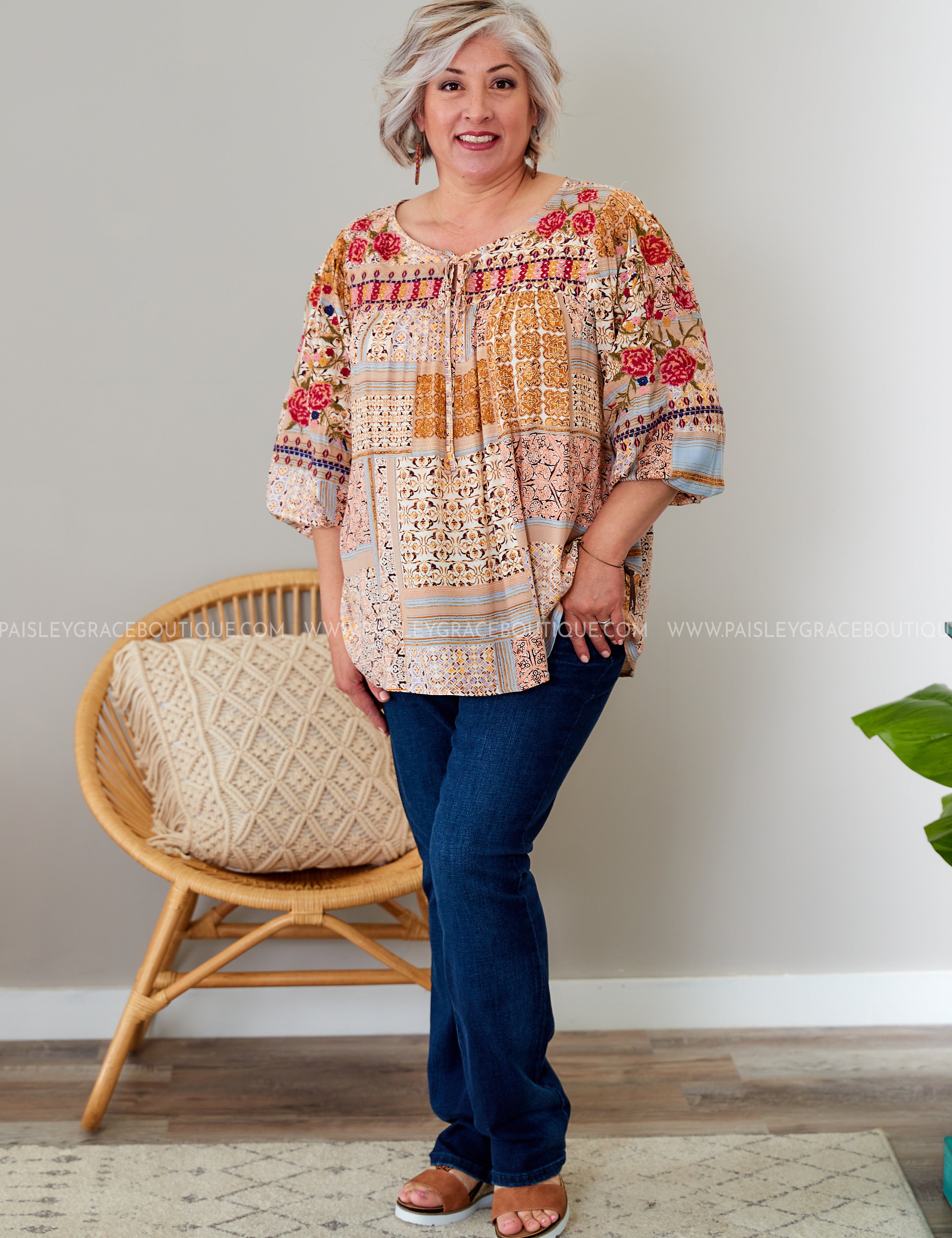 Saige Embroidered Top - LAST ONES FINAL SALE