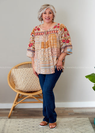 Saige Embroidered Top - FINAL SALE