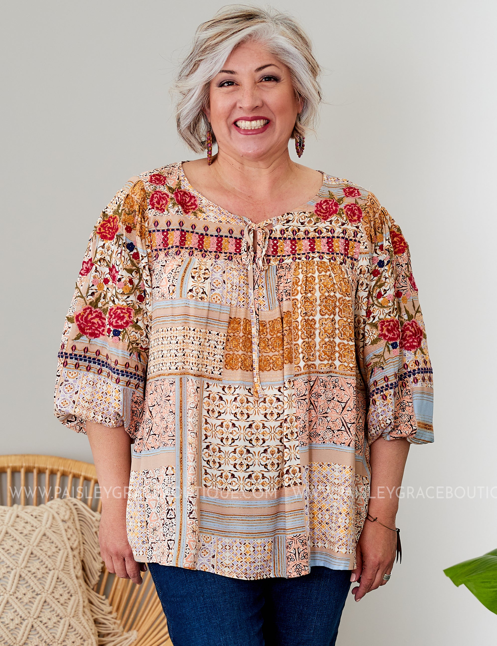 Saige Embroidered Top - LAST ONES FINAL SALE