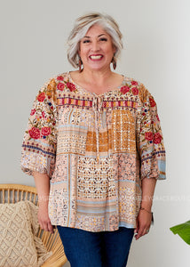 Saige Embroidered Top - FINAL SALE