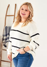 Load image into Gallery viewer, Sutton Stripe Sweater-BLACK - FINAL SALE  -- WS23

