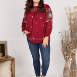 Wine About It Embroidered Top - LAST ONES FINAL SALE