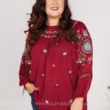Wine About It Embroidered Top - LAST ONES FINAL SALE
