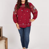Wine About It Embroidered Top - LAST ONES FINAL SALE
