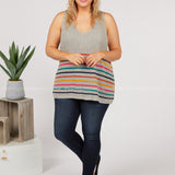 Lined Up Tank* LAST ONES FINAL SALE *