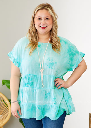 Maliyah Top- AQUA  - FINAL SALE