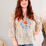 CeCe Embroidered Top - LAST ONES FINAL SALE